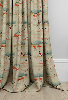 Flamingos, Sand - Made to Measure Curtains